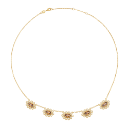 Collier en plaqué et oxydes de zirconium