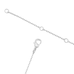Collier en argent rhodié, oxydes de ziconium et nacre