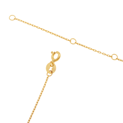 Collier en argent doré et oxydes de zirconium