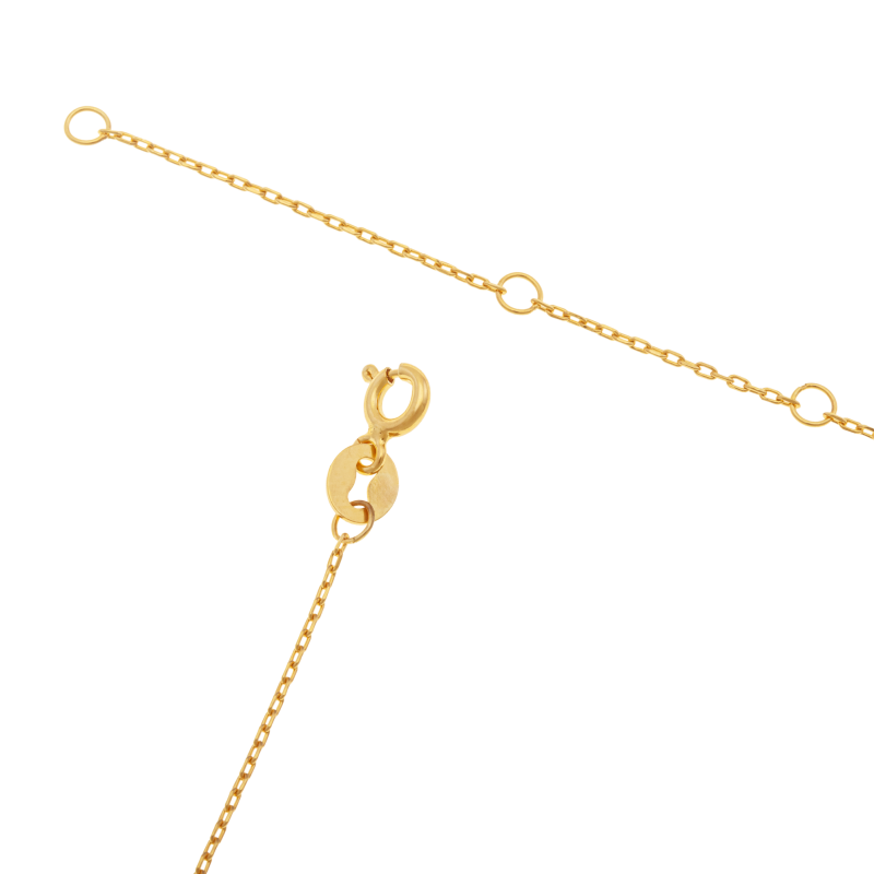 Collier en argent doré et oxydes de zirconium