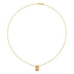 Collier en argent doré et oxydes de zirconium 