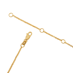 Collier en argent doré et oxydes de zirconium 