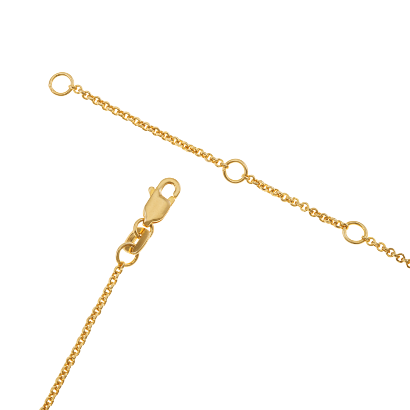 Collier en argent doré et oxydes de zirconium 