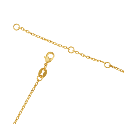 Collier en plaqué or, doré à l'or fin et oxydes de zirconium 