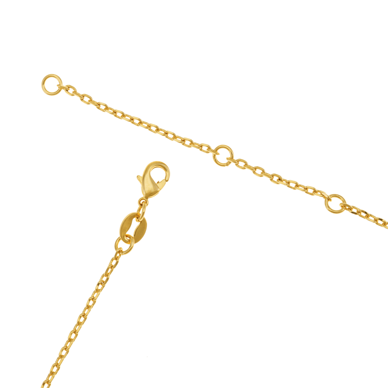 Collier en plaqué or, doré à l'or fin et oxydes de zirconium 