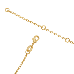Collier en plaqué or, doré à l'or fin et oxydes de zirconium 