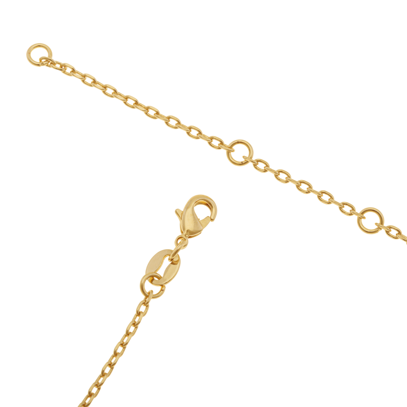 Collier en plaqué or, doré à l'or fin et oxydes de zirconium 
