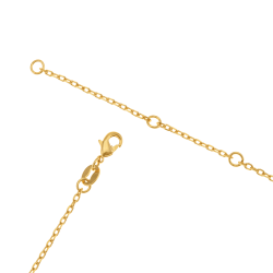 Collier en plaqué or, doré à l'or fin et oxydes de zirconium