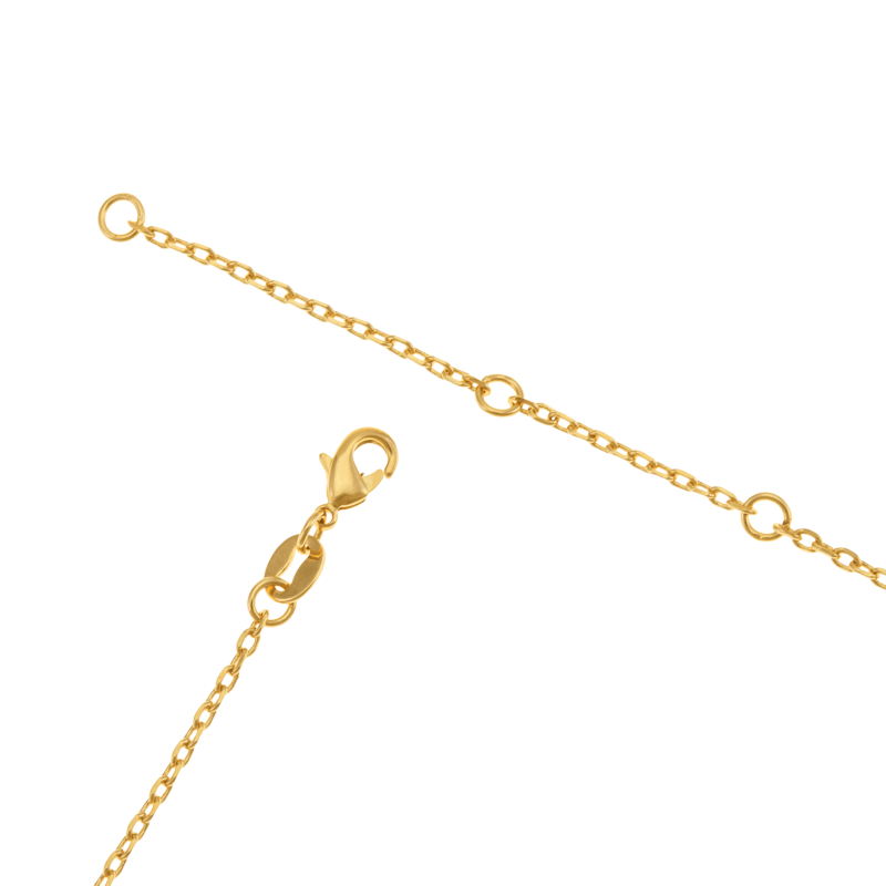 Collier en plaqué or, doré à l'or fin et oxydes de zirconium