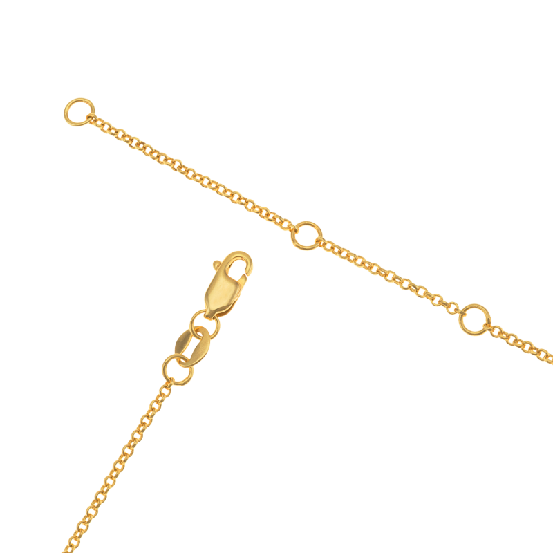 Collier en plaqué or, doré à l'or fin et oxyde de zirconium 