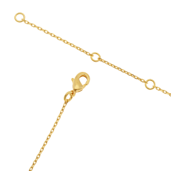 Collier en plaqué or, doré à l'or fin et oxydes de zirconium bleu, fleurs