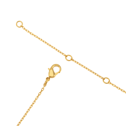 Collier en plaqué or, doré à l'or fin et oxydes de zirconium, papillon
