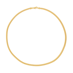 Collier en plaqué or, doré à l'or fin, maille gourmette