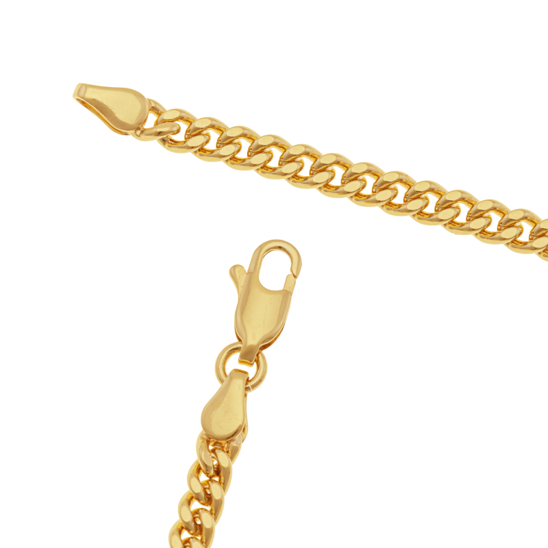 Collier en plaqué or, doré à l'or fin, maille gourmette