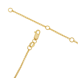 Collier en plaqué or, doré à l'or fin et oxydes de zirconium 