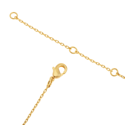 Collier en plaqué or, doré à l'or fin, perles de culture et oxydes de zirconium, croix