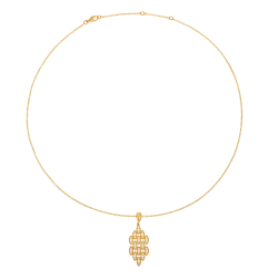 Collier en plaqué or, doré à l'or fin et oxydes de zirconium