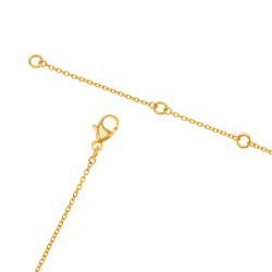 Collier en plaqué or, doré à l'or fin et oxydes de zirconium