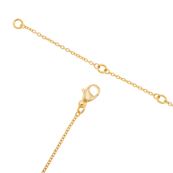 Collier en plaqué or, doré à l'or fin et oxydes de zirconium