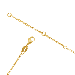 Collier en plaqué or, doré à l'or fin et oxydes de zirconium, noeud