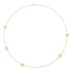 Collier sautoir en plaqué or, doré à l'or fin