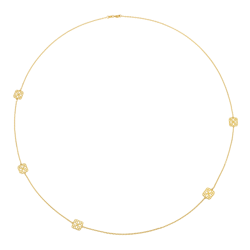 Collier sautoir en plaqué or, doré à l'or fin