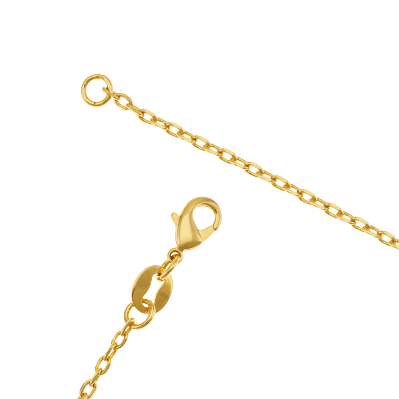 Collier sautoir en plaqué or, doré à l'or fin