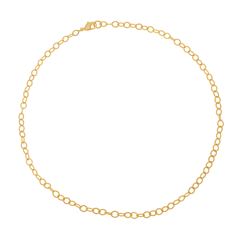 Collier en plaqué or, doré à l'or fin, maille fantaisie