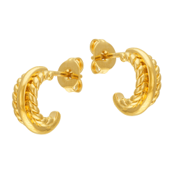 Créoles en plaqué or, doré à l'or fin 