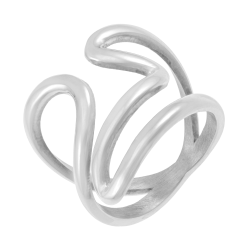 Bague en acier géométrique