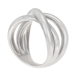 Bague en argent rhodié 