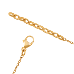 Bracelet en plaqué or, pierre synthétique et oxydes de zirconium