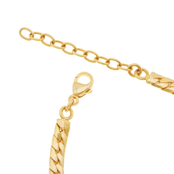Bracelet en plaqué or et pierre synthétique noir, rectangle