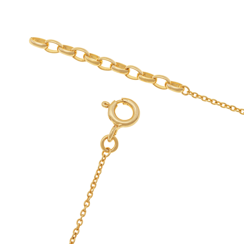 Bracelet en plaqué or et oxydes de zirconium, croix