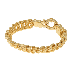 Bracelet en plaqué or, maille russe