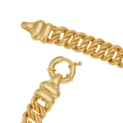 Bracelet en plaqué or, maille russe
