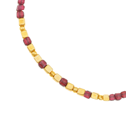 Bracelet en argent doré et grenat