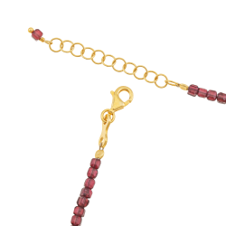 Bracelet en argent doré et grenat