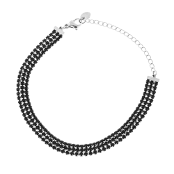Bracelet en acier et oxydes de zirconium