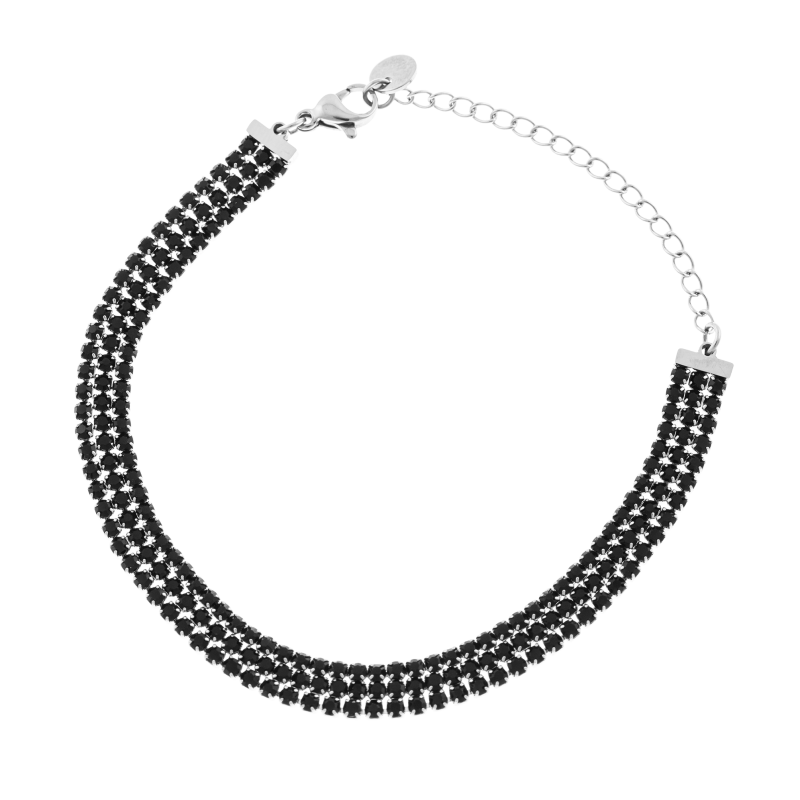 Bracelet en acier et oxydes de zirconium