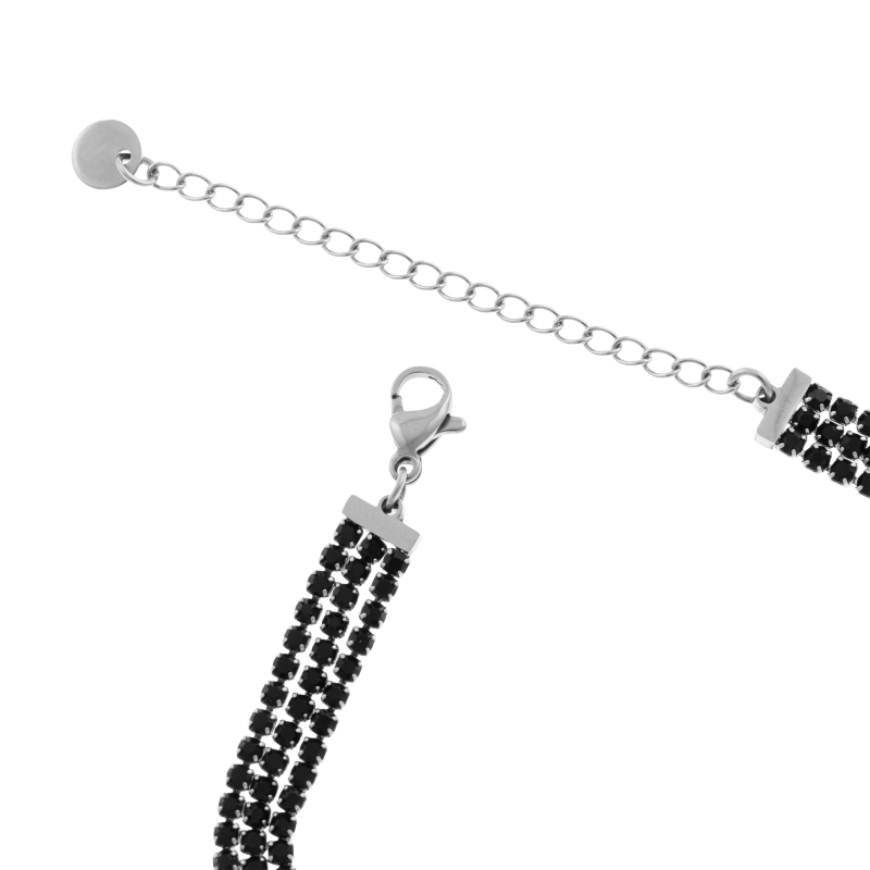 Bracelet en acier et oxydes de zirconium