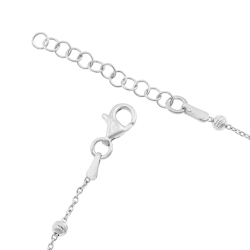 Bracelet en argent rhodié, boules