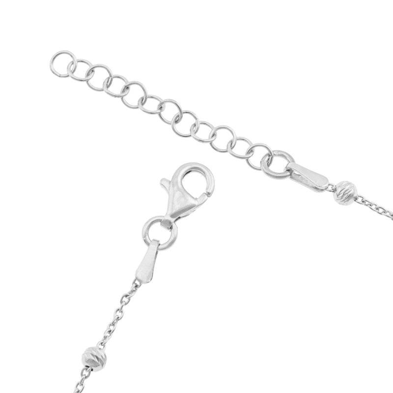 Bracelet en argent rhodié, boules