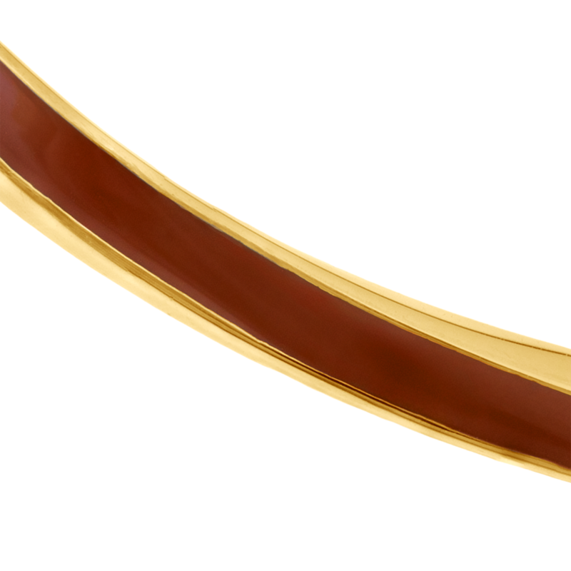 Jonc en acier doré et laque