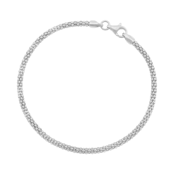 Bracelet en argent rhodié