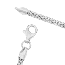 Bracelet en argent rhodié