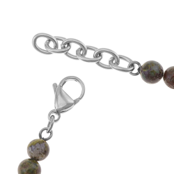 Bracelet en acier et pierres synthétiques