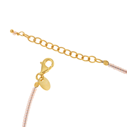 Bracelet en argent doré et perles synthétiques