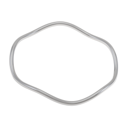 Bracelet jonc en acier, vagues