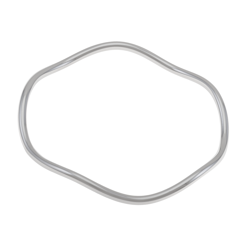 Bracelet jonc en acier, vagues